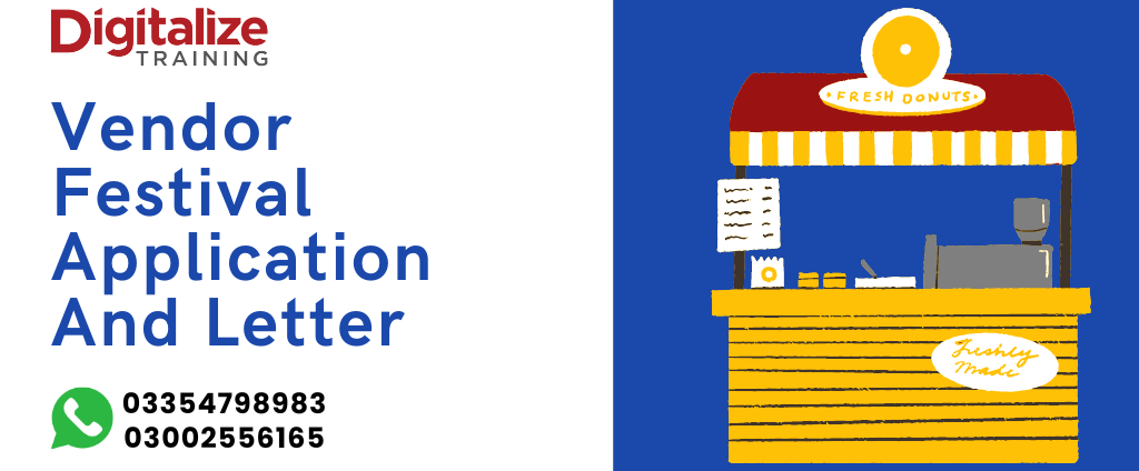 Vendor application and letter